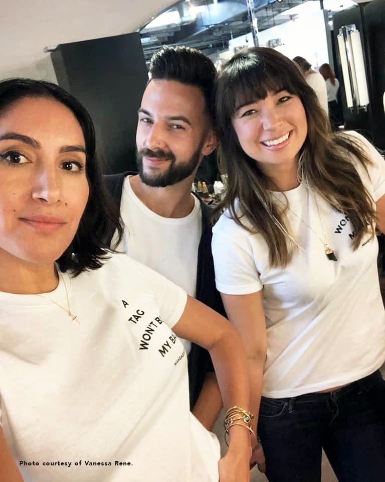 Women in white shirts and man in white shirt